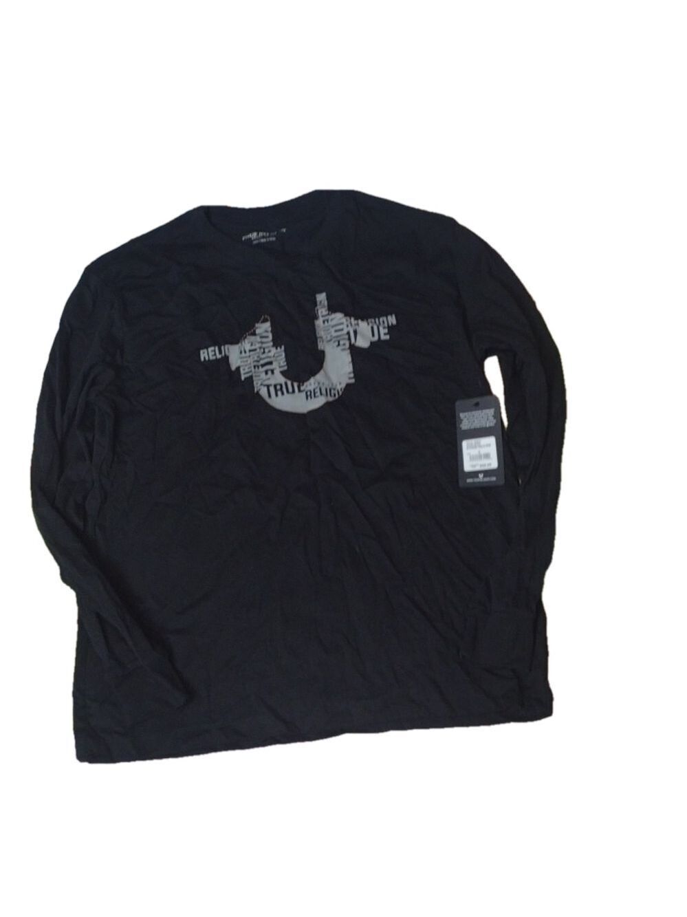TRUE religion black long sleeve tee size small
